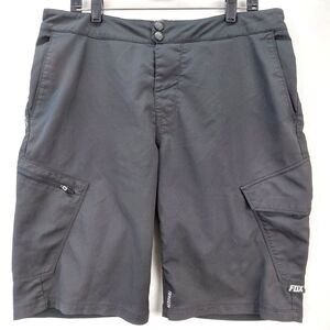 FOX Racing Ranger Cargo Shorts Mens Size 36 Black Performance Cycling Motocross